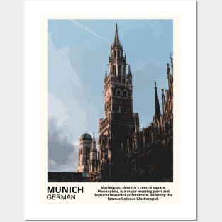 Munich Marienplatz Posters and Art